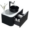Oasis Wall Vanity Black Oak with Countertop & Basin 900mm - Center