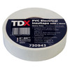 TDX Electrical Tape PVC White  - 18mm X 20M