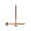 Akord HEX Screw 65mm HEX Zinc Chromate (Gold Passivated) - Pack of 25