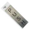 Fixworx Push Symbol SS Brushed Sign 300x100mm