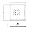 Storm Shower Rain Head - 250mm Square Chrome