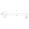Klässich Wall Shower Arm Matte Black - 500mm