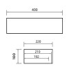 Brooklyn Wall Vanity with Stone Resin Top Black Woodgrain - 400mm