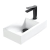 Brooklyn Wall Vanity with Stone Resin Top White Gloss - 400mm