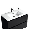 Soho Wall Vanity with Arc Top 600mm - Matte Black