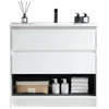 Fremont Floor Vanity with Arc Top 800mm - Glossy White