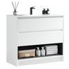 Fremont Floor Vanity with Arc Top 800mm - Glossy White