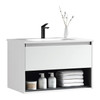 Fremont Wall Vanity with Arc Top 800mm - White Glossy