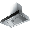 Vogue T-Canopy Rangehood Stainless Steel with Black Glass - 90cm