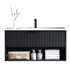 Fremont Wall Vanity with Arc Top 1000mm - Matte Black