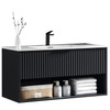 Fremont Wall Vanity with Arc Top 1000mm - Matte Black
