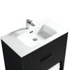 Fremont Floor Vanity with Arc Top 600mm - Matte Black