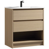 Fremont Floor Vanity with Arc Top 800mm - Natural Oak