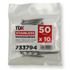 Wood Screws 50mm SQ2 CSK SS304  - Pack of 10