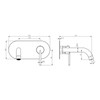 Klässich Linear II Concealed Basin Mixer - Brushed Nickel
