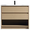 Fremont Floor Vanity with Curve Top 1000mm - Natural Oak