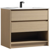 Fremont Floor Vanity with Curve Top 1000mm - Natural Oak