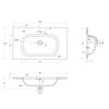Soho Wall Vanity with Curve Top 800mm - Matte Black