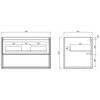 Fremont Wall Vanity with Curve Top 800mm - White Glossy