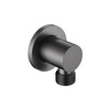 Round Shower Wall Elbow - Brushed Gunmetal