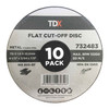 115x1x22.2mm Flat Cut-Off Disc - 10pcs