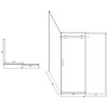 1200mm x 900mm Frameless Rectangle Right Hand Shower - Chrome