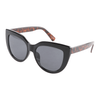 Black Frame Tortoise Shell Temples Women's Sunglasses