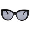 Black Frame Tortoise Shell Temples Women's Sunglasses