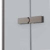 Alpha 900mm Gunmetal Shower Door Kit Only with Black Tinted Glass - Square 
