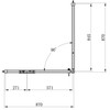 Alpha 900mm Gunmetal Shower Door Kit Only with Black Tinted Glass - Square 