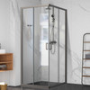 900mm Gunmetal Shower Door Kit Only - Square