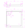 900mm Square Shower Tray Corner Waste