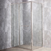 Oregon 1200mm Chrome Shower with Corner Waste - Rectangle