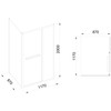 Oregon 1200mm Chrome Shower with Corner Waste - Rectangle