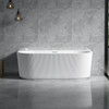 Naples Freestanding Bathtub 1700mm - White