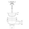 Kitchen Sink Waste with Overflow - Brushed Nickel