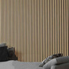 Acoustic Slat Wall Panels 3.24m² Natural Oak 2x Panels - W 600mm x H 2700mm