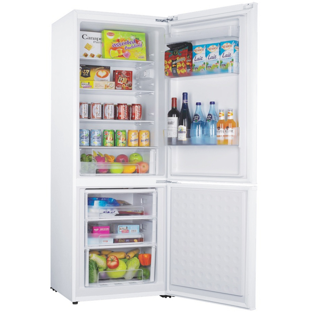 Iceland 310L Upright Fridge Freezer White Bottom Mount Freezer Trade