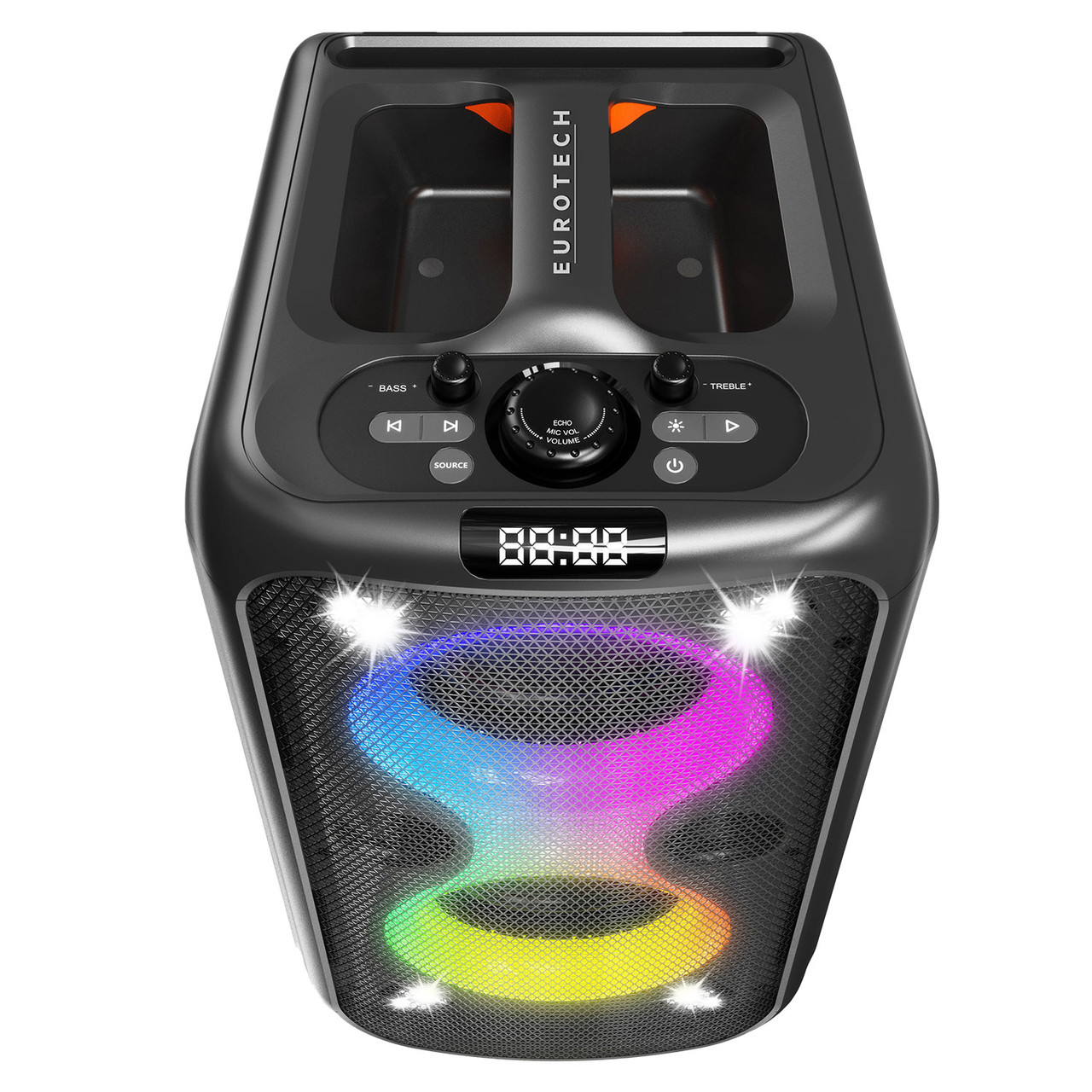 Portable Bluetooth Party Speaker with LED and Mic - Trade Depot