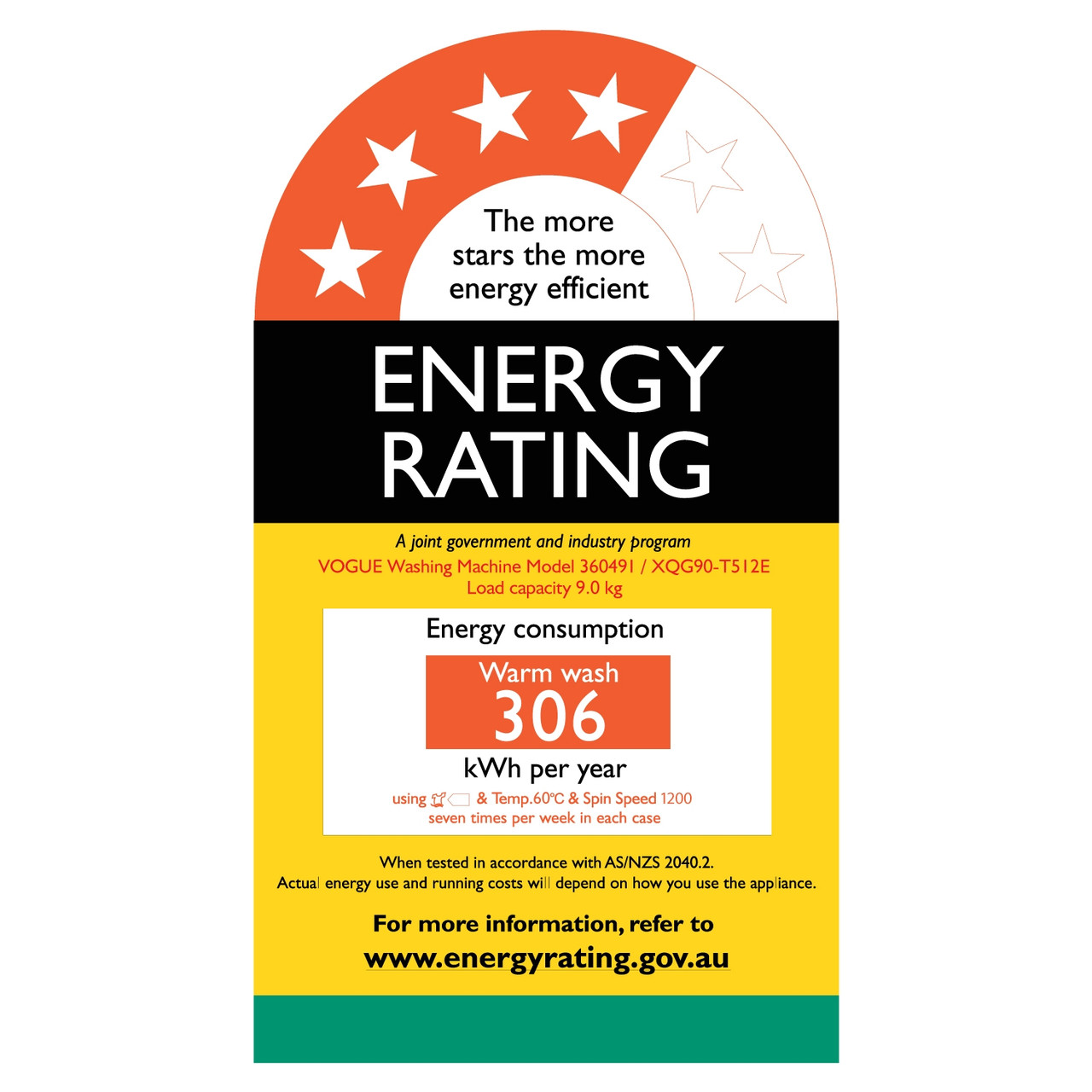 Vogue Front Load Washing Machine 9 Kg Grey Trade Depot