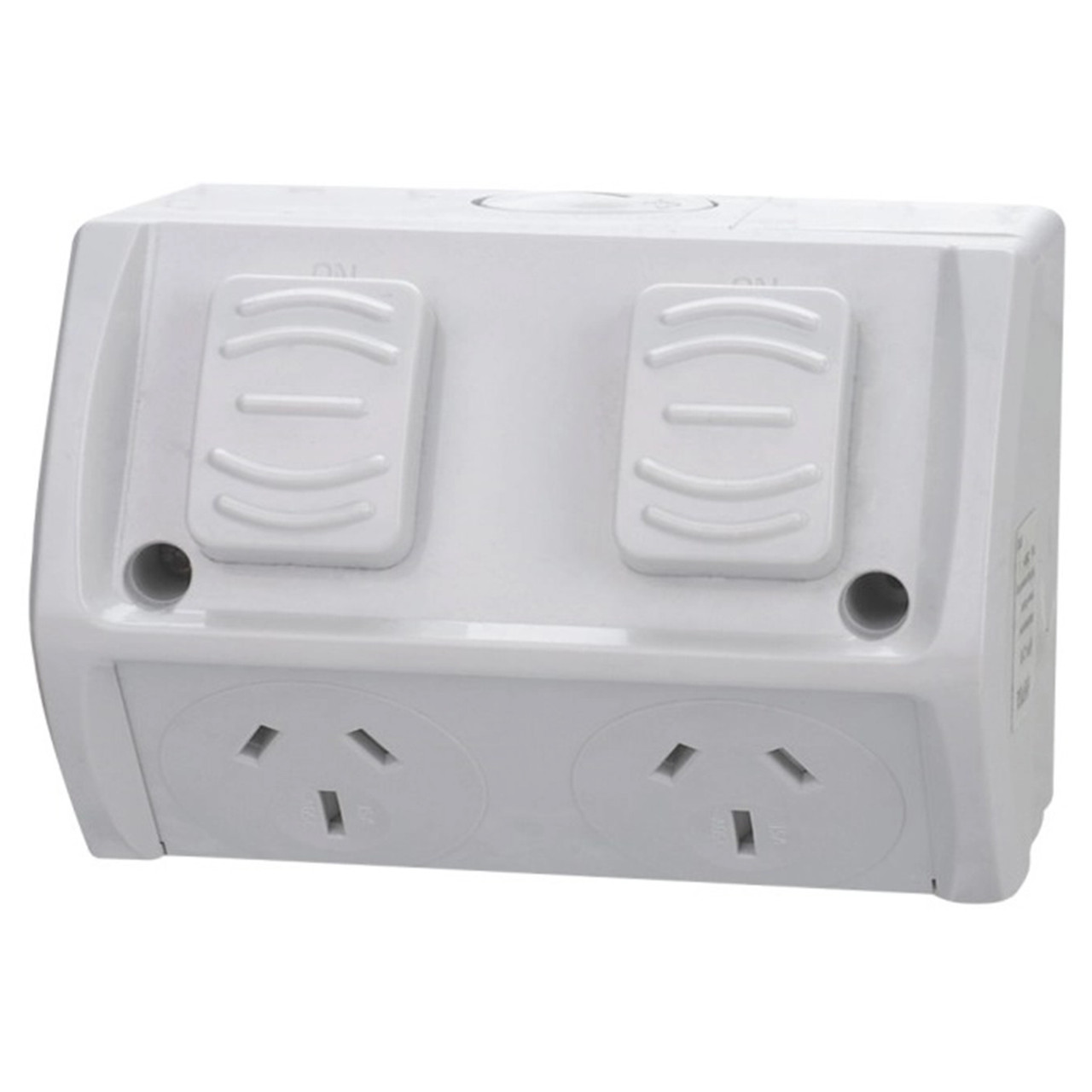 Double Outdoor Power Point Weather Protected 10Amps Trade Depot