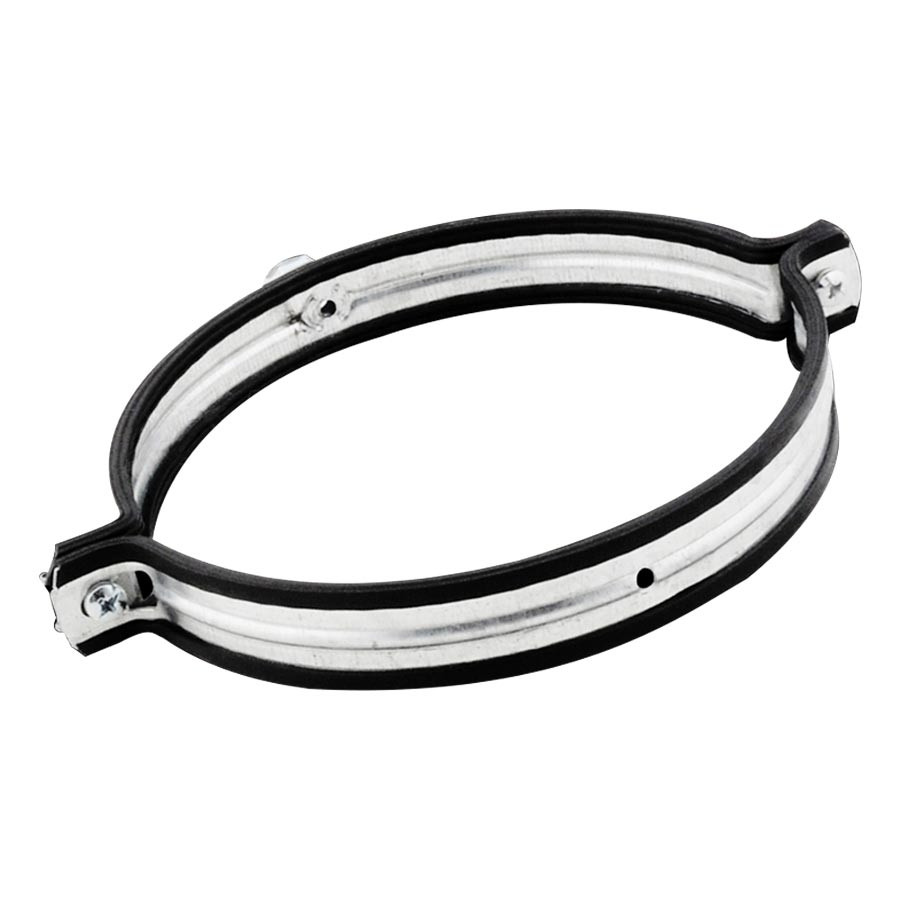 Spiral Duct Clamp with rubber 300mm Galvanised Steel Trade Depot