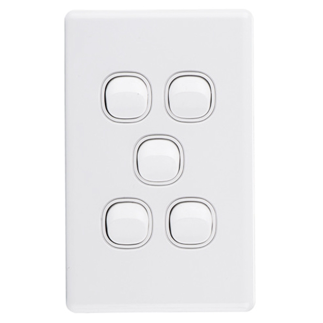 Electrical 5 Gang Switch - Vertical - Trade Depot