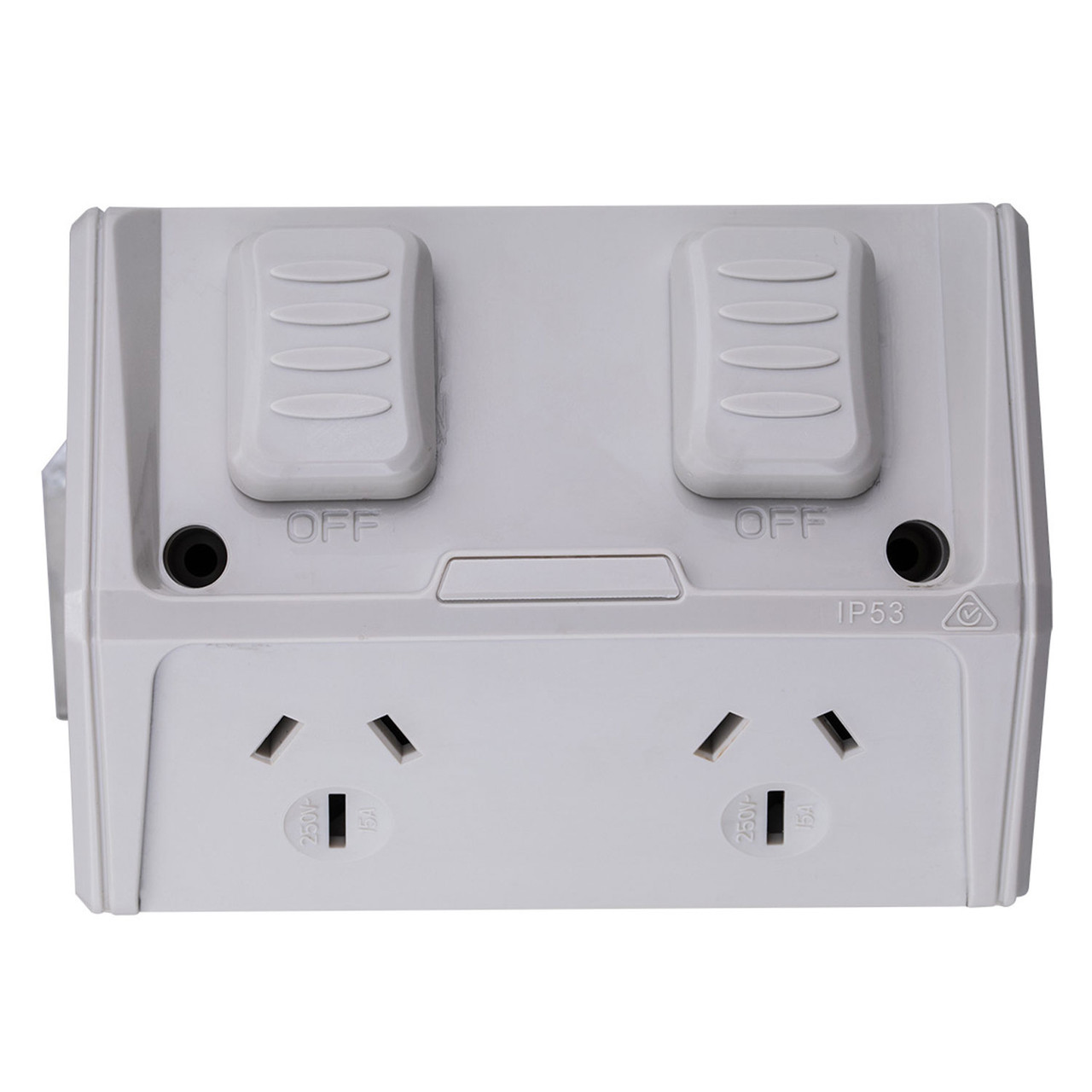 Double Outdoor Power Point 15A - Weatherproof - Trade Depot