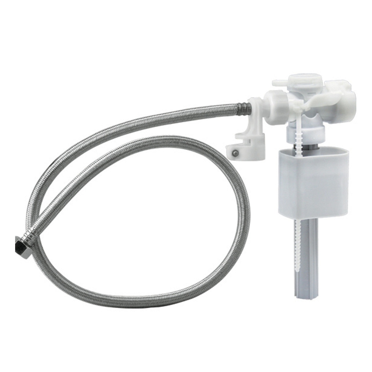 Toilet Inlet Valve Side Entry + Female Stainless Steel Hose Trade Depot