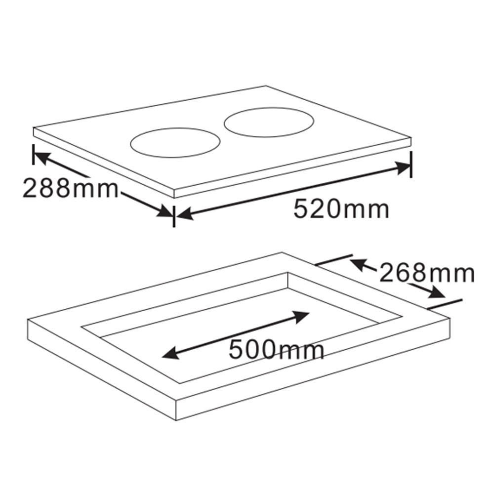 Vogue Induction Cooktop 30cm with Beveled Edge Trade Depot