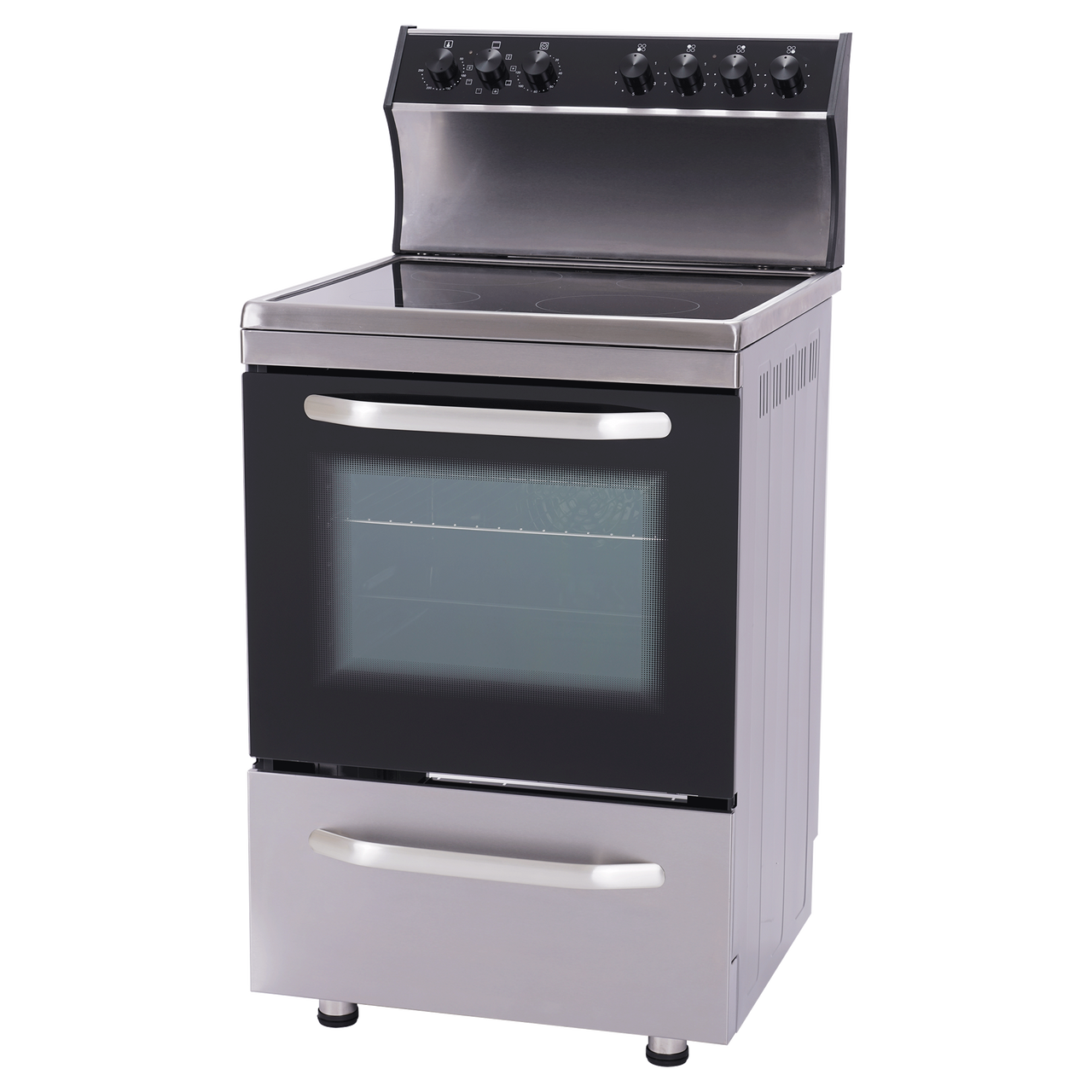 Vogue Freestanding Oven 60cm with Ceramic Cooktop Top Control SS