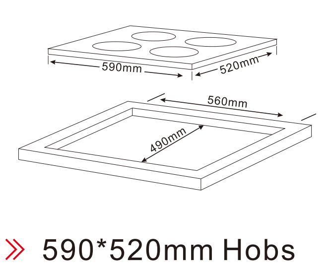 Vogue Induction Cooktop 60cm Flexi Zone Slide Control Trade Depot