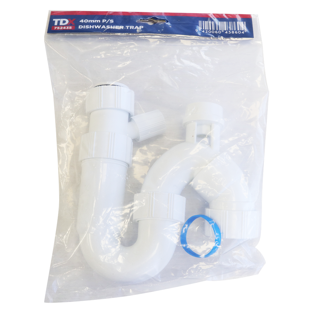 TDX Dishwasher Trap 40mm P/S Trap Trade Depot