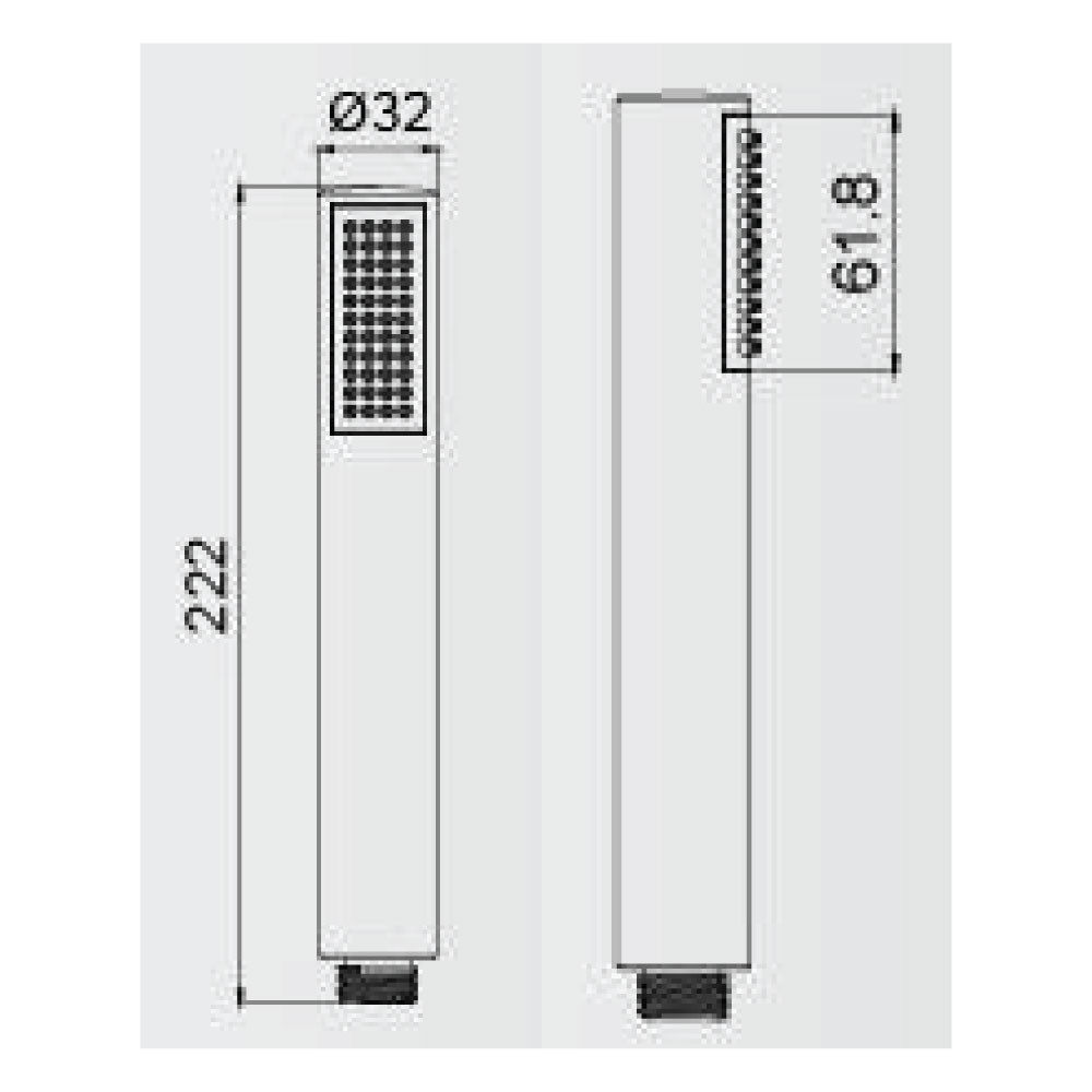 Duschy Shower Head Handpiece with Hose Black Trade Depot
